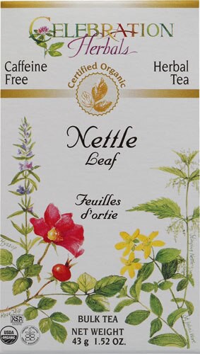 Celebration Herbals Organic Herbal Nettle Leaf Bulk Tea Caffeine Free 43 g