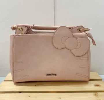 【震撼精品百貨】Hello Kitty 凱蒂貓~Sanrio HELLO KITTY側背包/手提包-粉大臉#89108
