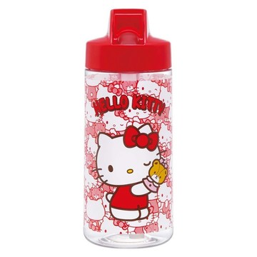 SKATER 三麗鷗 兒童用旋轉吸管水壺 500ml Hello Kitty 滿版 S67523