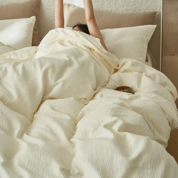 純棉床上四件套日式水洗棉三層紗三件套100全棉床單床笠被套批發