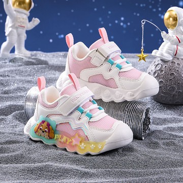 汪汪隊女童防滑百搭童鞋2025年春秋爆款透氣男童發光款時尚運動鞋鑫弘-萌寶童裝可開發票