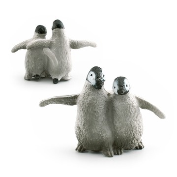 🌈「動物世界」兒童認知仿真南極野生動物企鵝模型帝皇企鵝幼崽群擺件玩具
