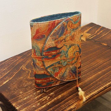 帕帕拉夏手工坊【A5活頁手冊】萬用/外出/環保 綁帶款-旭日東升