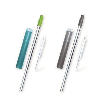 【海夫健康生活館】RH-HEF 便攜式口袋收納 不鏽鋼伸縮吸管 環保吸管組 3包裝(ZHCN2434)