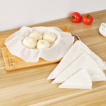 蒸籠布饅頭墊不粘蒸籠墊圓形屜布蒸包子家用的籠墊子棉紗布蒸布