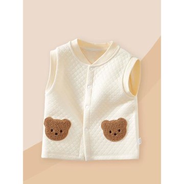 嬰兒馬甲春秋款外穿夾棉新生兒保暖背心純棉無骨坎肩男女寶寶馬夾