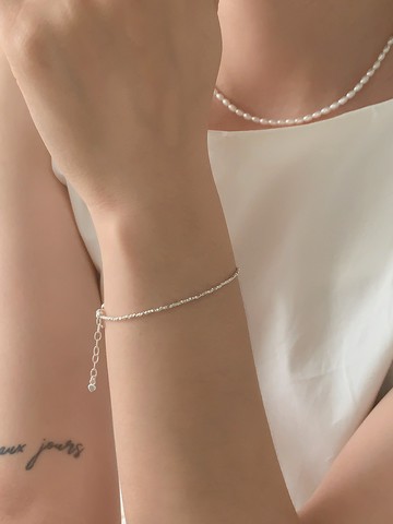 Silver 925 Cutting Ball Bracelet