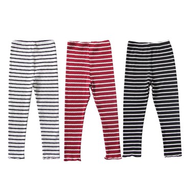 條紋內搭褲 男女童可穿 彈力針織打底褲 88204