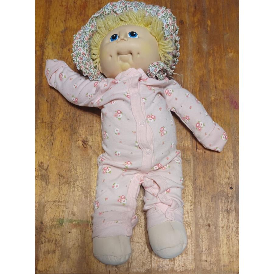 キャベツ畑人形 Vintage Homemade Cabbage patch Doll with real 