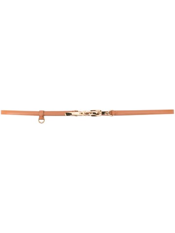 ETRO - thin buckle-fastening leather belt - women - Calf Leather/Calf Leather - 75 - Brown