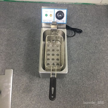 4L小型電炸爐 商用臺式單缸炸薯條電炸爐 不銹鋼臺式電炸爐 油炸鍋 電炸鍋 電炸爐 商用油條薯條機 擺攤炸串薯條機