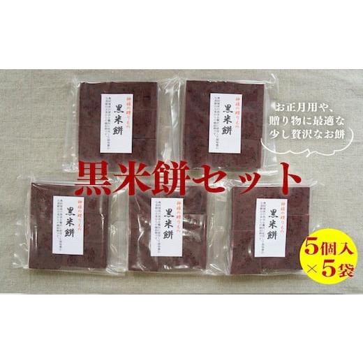 ふるさと納税 新潟県 阿賀町 黒米餅のセット（5個入り×5袋）