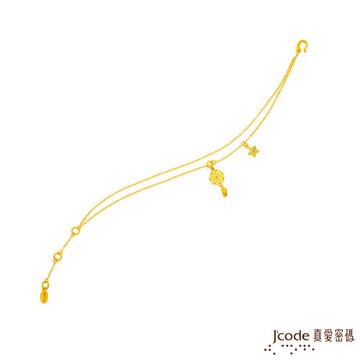 Jcode真愛密碼金飾 水瓶座-捕夢網黃金手鍊