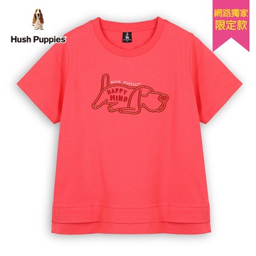 Hush Puppies T恤 女裝簡約配色趴趴狗寬版T恤