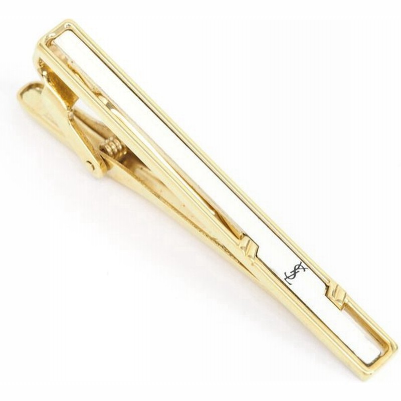 Yves Saint Laurent イヴ サンローラン Yslロゴマーク入り ゴールド ホワイトカラー ネクタイピン メッキ タイピン 通販 Lineポイント最大0 5 Get Lineショッピング