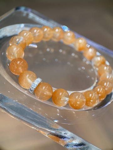 天然黃兔毛水晶 超潤 9mm 招財聚財助事業