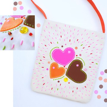 手繡托特包，14盎司帆布材質，獨特設計，尺寸14x12英吋。