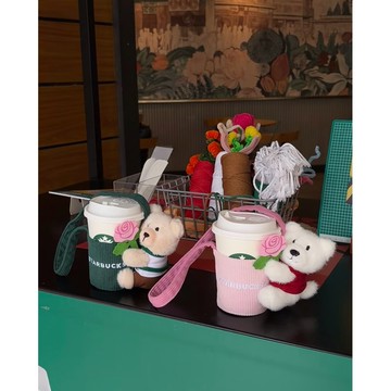 ❮中國限定❯星巴克STARBUCKS萌寵小貓小熊小狗毛絨飲料杯套