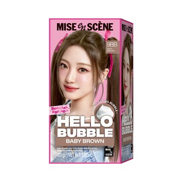HELLO BUBBLE泡沫染髮劑9BB柔光奶棕
