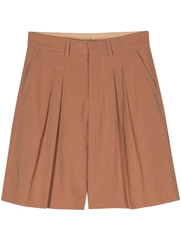 Nanushka - Carsten pleated cotton shorts - men - Cotton/Cotton - M - Brown