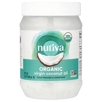 Nutiva, 有機初榨椰子油，29 液量盎司（858 毫升）