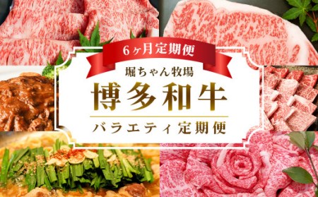  堀ちゃん牧場 博多和牛 バラエティ セット 定期便 牛肉 スライス ステーキ