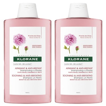 KLORANE蔻蘿蘭 速效舒敏洗髮精400ml(兩入組)