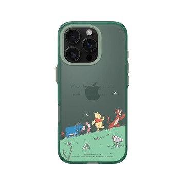 iPhone 16 Pro Clear 憂墨綠 - 迪士尼-小熊維尼 Disney Winnie The Pooh - 與朋友一起冒險