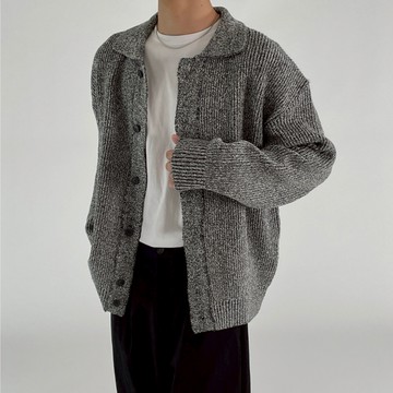 正韓雙色編織毛圈翻領排釦針織開襟衫 3色 YUPPIE 現貨優惠商品