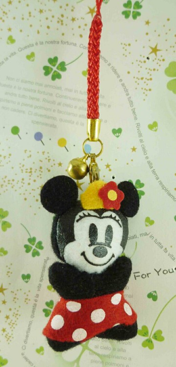 【震撼精品百貨】Micky Mouse 米奇/米妮  絨毛鈴鐺吊飾-米妮 震撼日式精品百貨