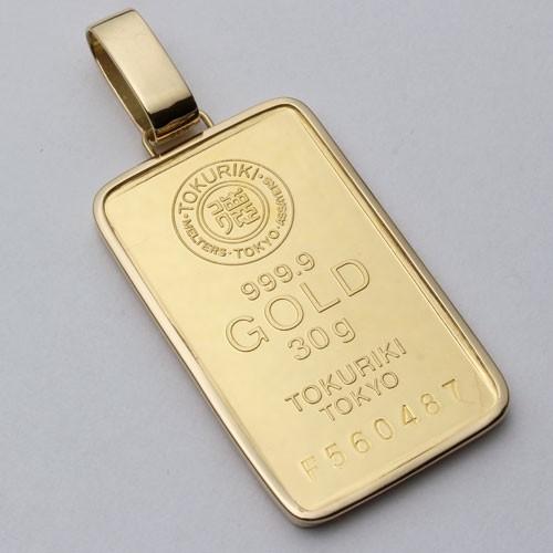 徳力本店 純金 K24 999.9 大迫力の30gインゴット 地金
