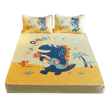 南極人乳膠涼席三件套冰絲席子可水洗夏季草席床墊子單人學生宿舍