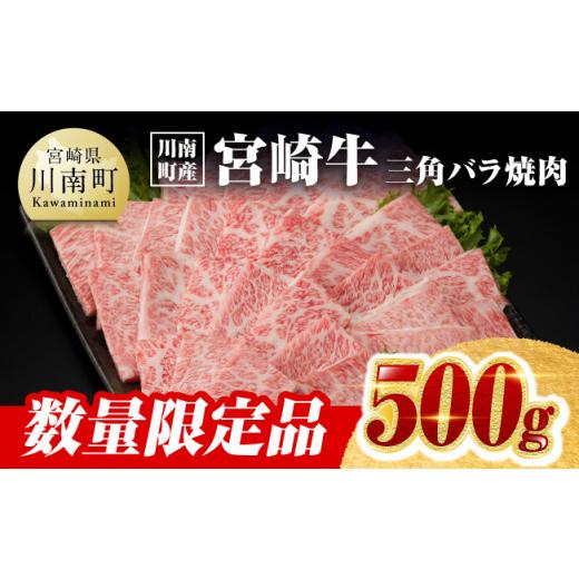 ふるさと納税 宮崎県 川南町 ※令和6年3月発送※宮崎牛三角バラ焼肉500g