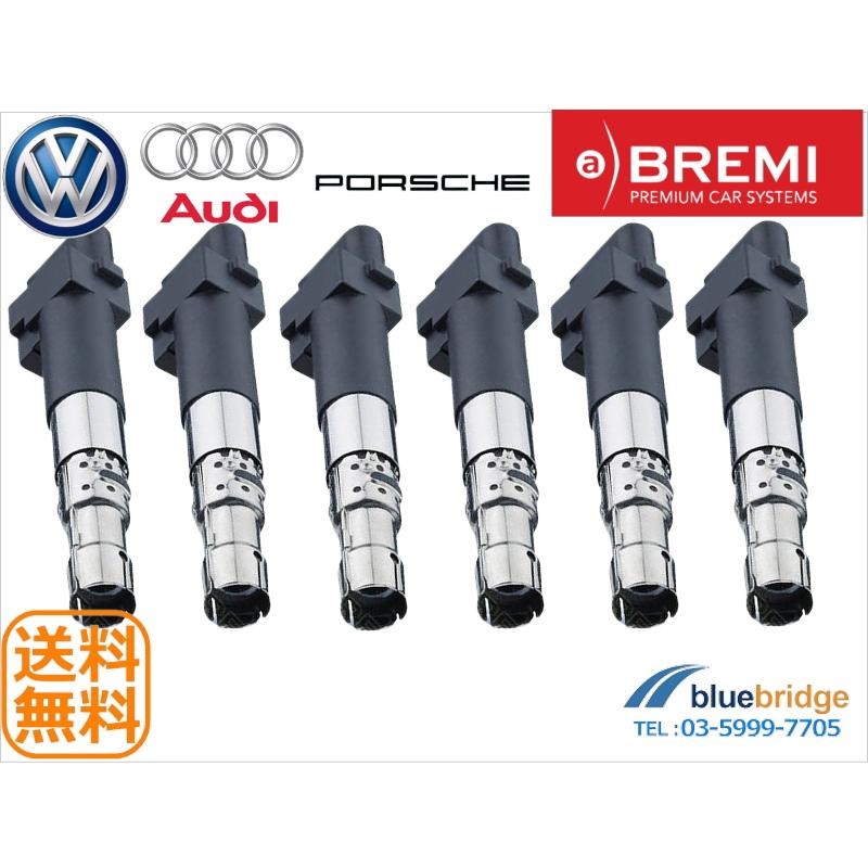 6本セット BREMI 新品 VW ゴルフ4 ゴルフ5 R32 イオス 3.2L イグニッションコイル 022905100B 022905100E  022905100H 022905100L LINEショッピング