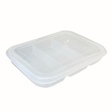 NAKAYA 薄型保鮮盒 冰箱收納好幫手 食材分裝保鮮  1個  3格