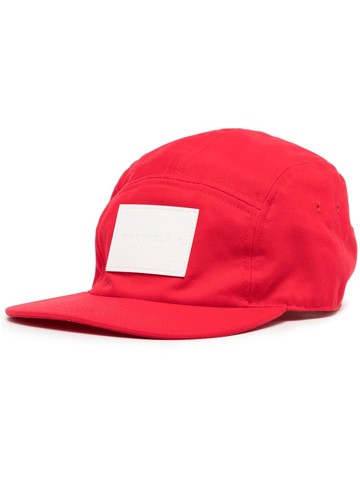 MM6 Maison Margiela - logo-patch cotton cap - women - Cotton - S - Red