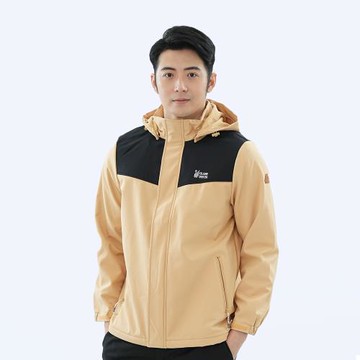 【遊遍天下】男款 GlobeTex防水防風保暖刷毛衝鋒衣軟殼外套( GJ23049 )M-5L大尺碼