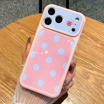 尼駱ins簡約韓風波點適用蘋果17手機殼iPhone16Promax創意15pro小