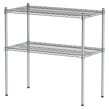 dayneeds 日需百備 荷重型 電鍍 鎖管 二層架 鐵力士架 收納層架 鞋架 展示架 鐵架  1個