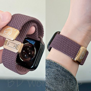 聽歌小狗 磁吸扣尼龍錶帶 適用 Apple Watch 10 錶帶 s10 9 8 7 蘋果手錶錶帶 42mm 蘋果錶帶