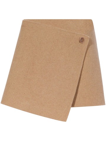 Proenza Schouler White Label - Melton wrap reversible skirt - women - Wool/Polyester/Cashmere/Nylon/Acrylic/Rayon/Cotton - 6 - Brown