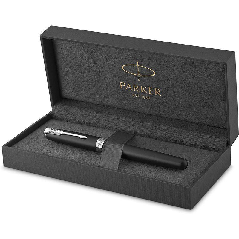 PARKER パーカー 万年筆 F 細字 ソネット マットブラックCT 1950879AS 両用式 正規輸入品 約146mmx9mm