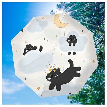 CUBESTORE~雲夢狗狗/春日熊貓/月桂兔/童話森林 抗UV三折/五折/8骨五折手動傘(1入) 款式可選
