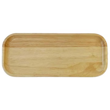 機洗橡膠木盤 - 長條圓角  23 x 9.6 x 1.6cm  1個