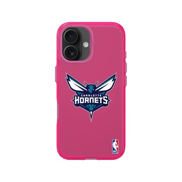 iPhone 16 Clear 粉漾桃 - NBA - Logo-夏洛特黃蜂 Charlotte Hornets