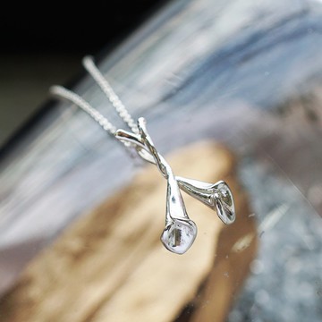 雙海芋 立體手工雕花系列純銀項鍊銀飾|銀項鍊推薦(單條價)