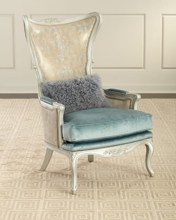 Livinia Leather Wing Chair