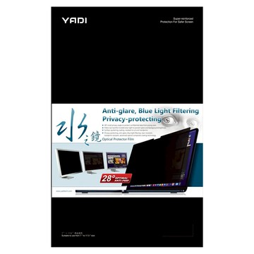 YADI 亞第 插卡隱貼 水之鏡防窺片 適用於 ASUS ROG Zephyrus G14 2024 GA403UV 14吋 16:10  透明色  1個
