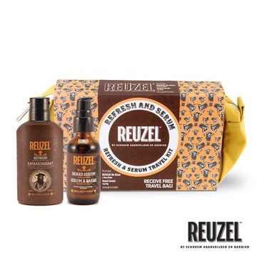 REUZEL 專業育髮鬍鬚賦活精華經典紳士盥洗包組