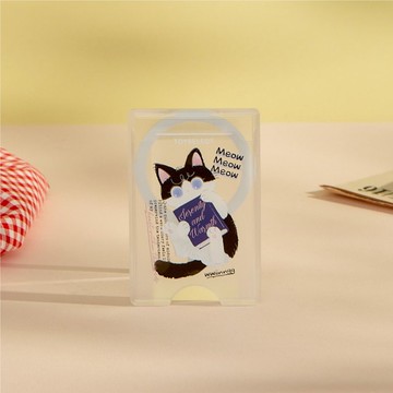 wwiinngg愛看書的賓士貓MagSafe磁吸卡片夾